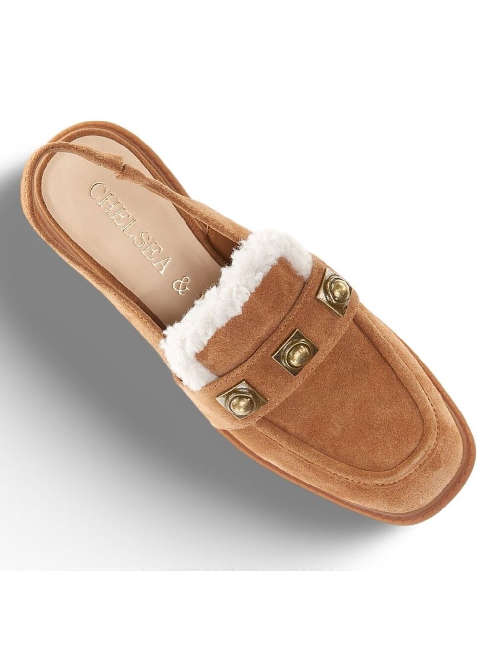NWOB_$98 Chelsea & Violet
Lundin Suede Faux Fur Slingback Flats